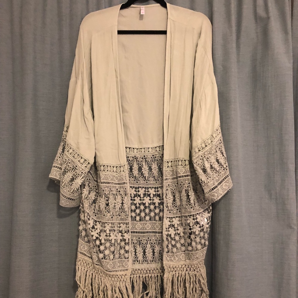 Long Teal Lightweight Cardigan